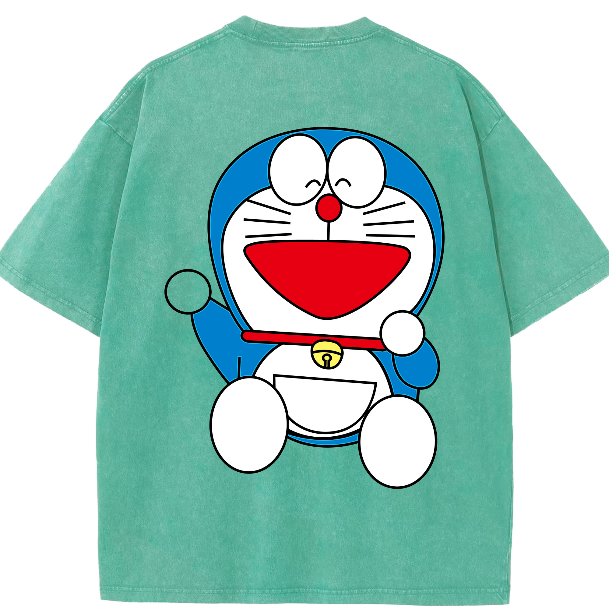 （画像用） ドラえもん Doraemon 綿100% ヴィンテージ風 半袖Tシャツ（背面プリント）